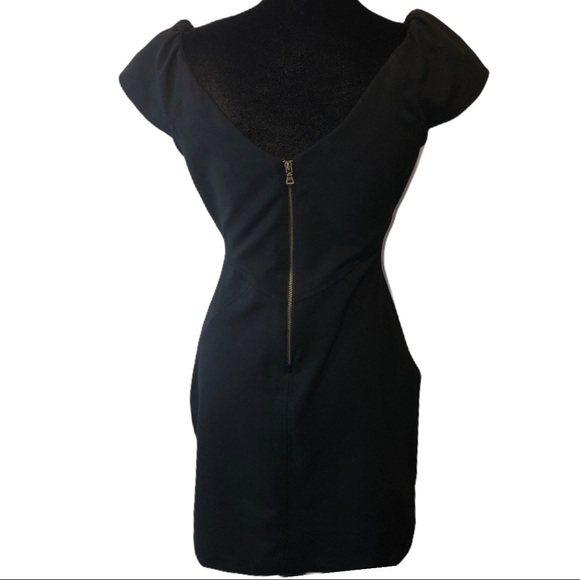 Gap Black Cap Sleeve Little Black Dress Zipper - Picture 9 of 9